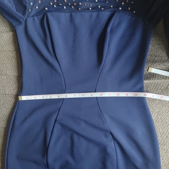 Alex Evenings Womens Short Shift Dress w/ Embellished Illusion Detail - Picture 11 of 11